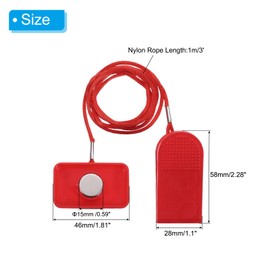 PATIKIL Universal Treadmill Magnet Safety Key 1.81inch, Treadmill Key Replacement with Magnetic Safety Switch Lock for Running Machine Image Gym, Red