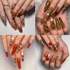 Thanksgiving Maple Leaf Glitter Nails Art Sequins 3D Fall Maple