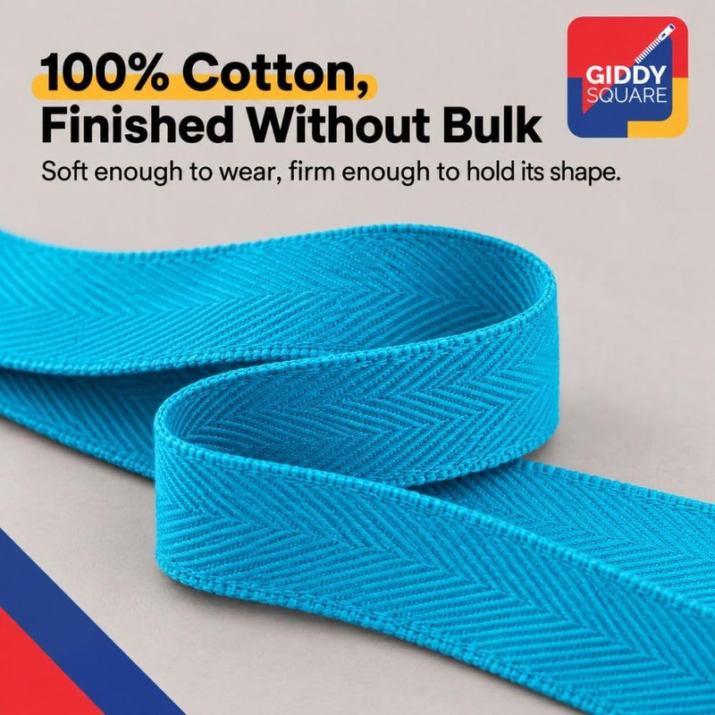 Turquoise 25mm Cotton Twill Tape – Binding, Bunting & Edging