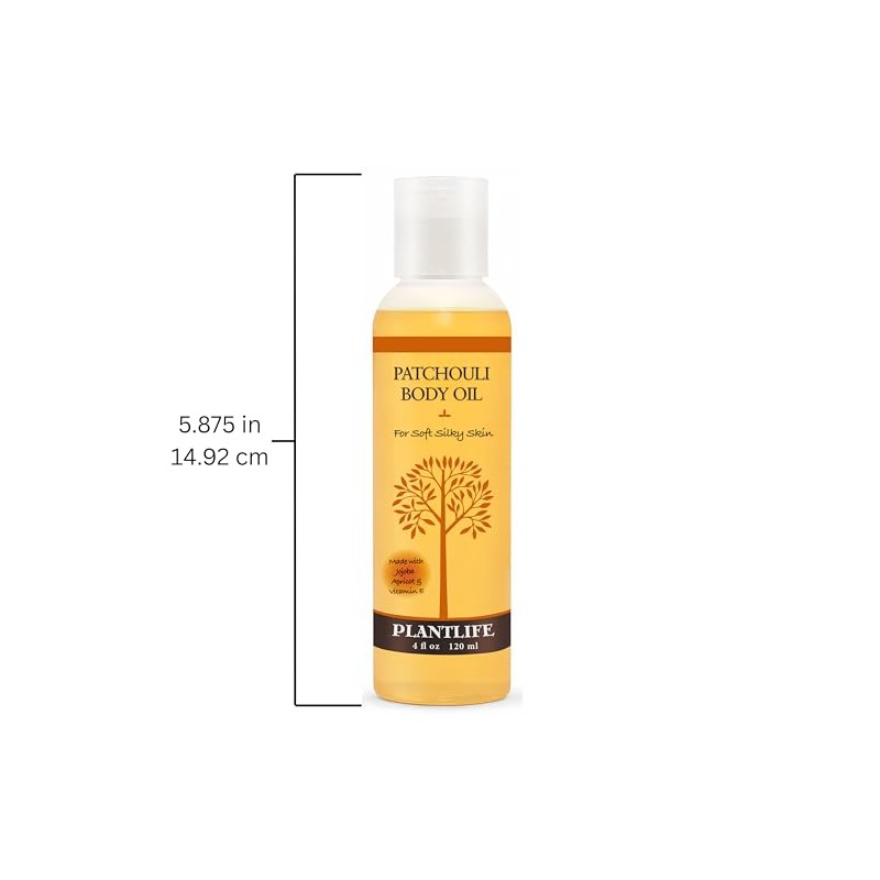 Patchouli Body & Bath Oil with Vitamin E, Apricot &