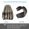 Sew in Hair Extensions Real Human Hair, 12 Inch 80G