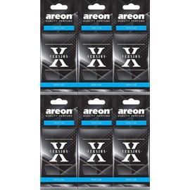 AREON X Autoduft Neuwagen New Car Neues Auto Lufterfrischer Schwarz Aufhänger Anhänger Spiegel Pappe 2D (Set Pack x 6)