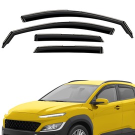 Extra Durable Window Deflectors in-Channel Window Visors Rain Guards Fit for Hyundai Kona 2018-2023, Sun Visors, Wind Vent for Shades, Exterior Car Accessories - 4pcs. AG0726