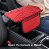 Universal Leather Car Armrest Storage Bag with Center Console Riser