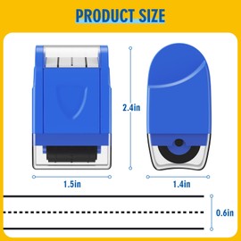 Dashed Handwriting Lines Practice Roller Stamp Parents and Teachers Roller Self-Inking Line Rolling Stamps Handwriting Practice Tool (Blue)