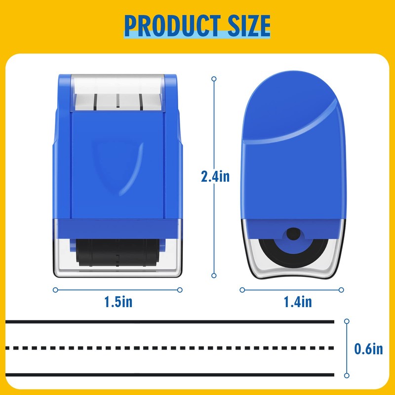 Dashed Handwriting Lines Practice Roller Stamp Parents and Teachers Roller