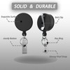 Retractable Badge Holder with Carabiner Reel Clip and Keychain, Multiple