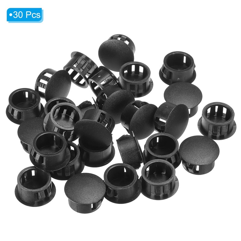 PATIKIL 30pcs 16mm (5/8") Plastic Hole Plugs Flush Type Round