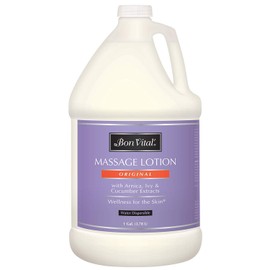 Bon Vital' Original Massage Lotion for a Versatile Massage Foundation to Relax Sore Muscles & Repair Dry Skin, Lightweight, Non-Greasy Formula to Moisturize and Repair Dry Skin, 1 Gal, Label may Vary
