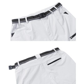 EKLENTSON Men's Outdoor Shorts Breathable Quick Dry Cargo Shorts Climbing Safari Shorts Multi-Pockets Pants,White,40