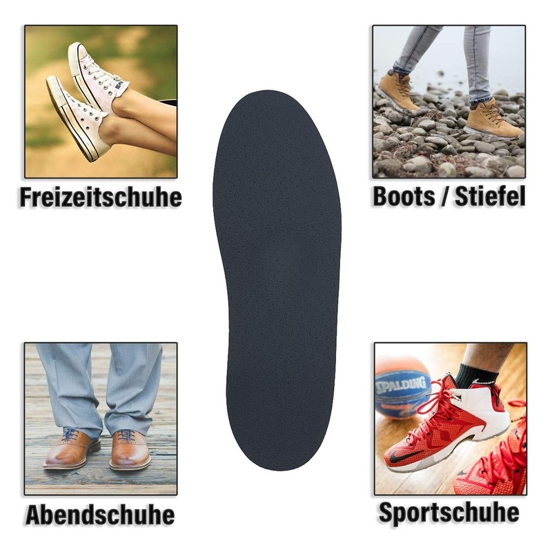 Green-feet Thin, 3mm Thin Orthopaedic Schuh-einlage-n for Fallen Arches, Flatfoot,