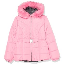 Jessica Simpson Girls' Expedition Parka, Pink Belted, 4