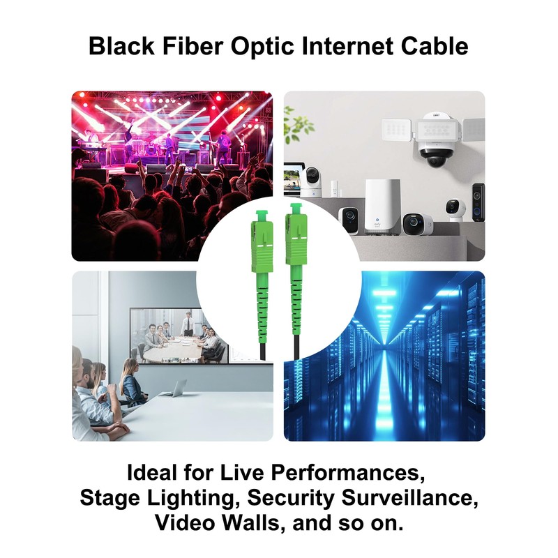 35M/114ft SC/APC Fiber Optic Internet Cable Extension, SC/APC to SC/APC
