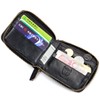 BULLCAPTAIN Mens Leather Wallet Zipper RFID Blocking Wallets Coins Purse