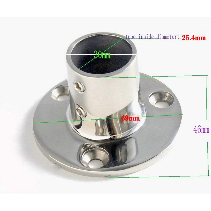 JY-MARINE 316 Stainless Steel 90 Degree Boat Deck Handrail Rail