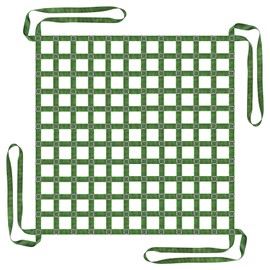 6.56' x 6.56' Heavy-Duty Cargo Lifting Net for Hoisting, Loading & Unloading | Tear-Resistant Polyester with Reinforced Straps, 3800 lbs Industrial Load Capacity