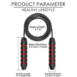 Skipping Ropes for Adults with Adjustable Length and Ball Bearings - Durable Nylon, Leather, or Steel Jump Rope with Comfortable Foam Handles - Ideal Skipping Rope Kids Fitness