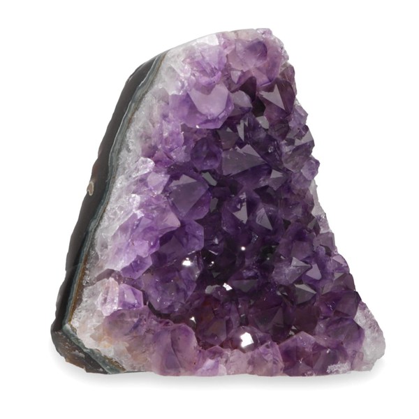 Deep Purple Project Large Amethyst Clusters 600 to 700 gr Polished Crystal Geode Plus: Premium Gift Box Spiritual Healing Stone