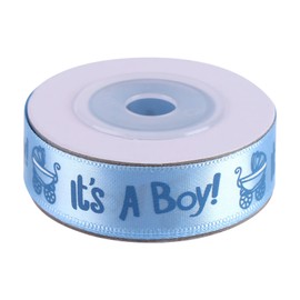 Satin Ribbon Baby Boy Blue Gift Packing rope Pink Baby Girl Shower Birthday Party Decoration Polyester Satin Ribbon 10 Yards/Roll(Blue)