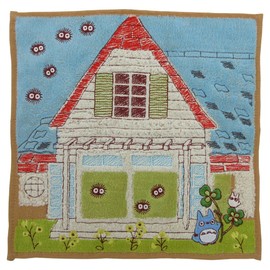 Marushin 1005053400 Mini Towel, Ghibli, My Neighbor Totoro, Kusakabe Family, 100% Cotton, Antibacterial and Odor Resistant, Organic Cotton, Hand Towel, Handkerchief, Present, Gift, Birthday