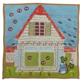 Marushin 1005053400 Mini Towel, Ghibli, My Neighbor Totoro, Kusakabe Family, 100% Cotton, Antibacterial and Odor Resistant, Organic Cotton, Hand Towel, Handkerchief, Present, Gift, Birthday