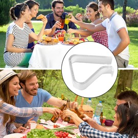 24 Pieces Transparent Clear Tablecloth Clips, Plastic Table Cloth Clips，Windproof Table Cover Holder Clamps，Table Cloth Holder for Christmas Home Wedding Party Indoor Outdoor Camping Picnic (S)