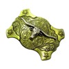 Moranse Golden Longhorns Bull Engraved Pattern Design Cowboy western Belt