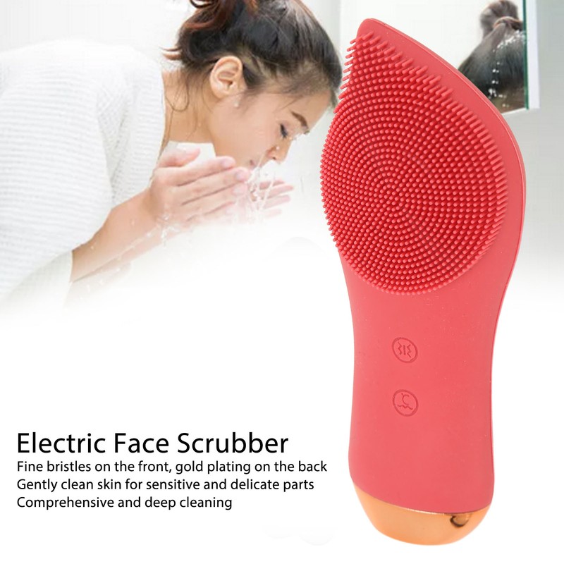 Electric Facial Cleanser Silicone Face Scrubber Waterproof Rechargeable Cleansing Massaging