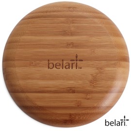 Belari 8.5" Bamboo Plate Set - Bamboo Reusable Plates - Round Bamboo Plates - Wood Plates Dinnerware - Bamboo Dinner Plates - Bamboo Dinnerware Set - Eco Friendly Plates (4 Pack / 8" Round)