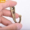 Alele 12Pcs Brass Wall Hooks,Single Prong Hook Hanger,Robe Towel Hooks,Zinc