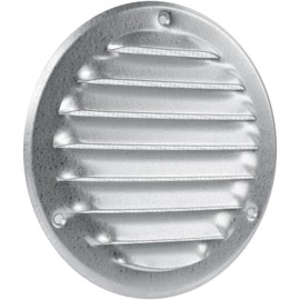 Vent Systems 4" Inch Galvanized Steel Soffit Vent Cover - Pack of 10 - Round Air Vent Louver - Grill Cover - Built-in Insect Screen - HVAC Vents for Bathroom, Home Office, Kitchen