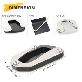 REARACE Side Stand Enlarge Plate Fit for DR650 DR650SE 1996-2025