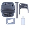 Exhaust Muffler with Fuel Filter Bolts Kit for Husqvarna 340
