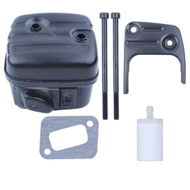 Exhaust Muffler with Fuel Filter Bolts Kit for Husqvarna 340 345 346 346XP 350 351 353 Chainsaw Jonsered 2150 2149 2152