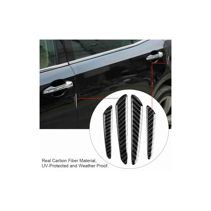 Protectores de Borde de Puerta de Coche, Fibra de Carbono