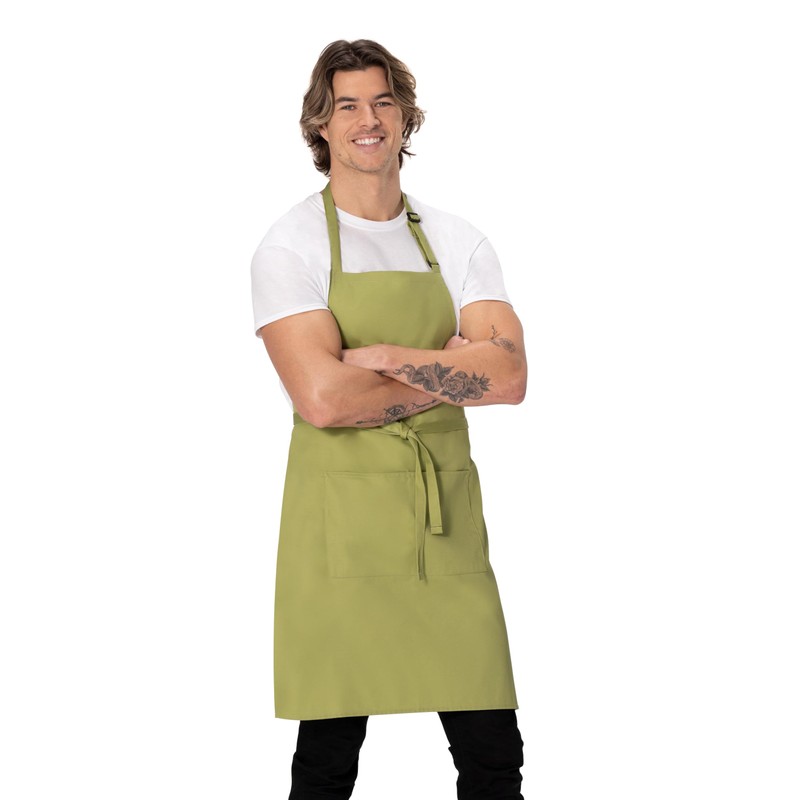 Chef Works Colour by B190 Adjustable Bib Apron, Lime