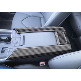 TERDARAY Armrest Box Cover Trim Compatible with Toyota New Grand Highlander 2024 2025 Central Console Armrest Box Protector Interior Car Accessories ABS 1PC (Carbon Fiber Style)
