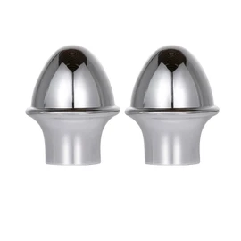 Homissor Flag Pole Topper 2 Packs Sliver Acorn End Cap Outdoor fits 1 Inch FlagPole