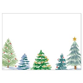 Caspari Christmas Trees Self-Adhesive Labels - 12 Per Package
