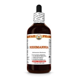 Rehmannia (Rehmania Glutinosa) Dry Root Tincture, Made in Hawaii, Organic Raw Materials, All Natural, Vegan, Pure Liquid Extract - 4 fl.oz