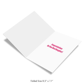 NobleWorks - New Baby Girl or Boy, Newborn Congratulations Card with Envelope (Large 8.5 x 11 Inch) - New Baby Girl J6855BBG