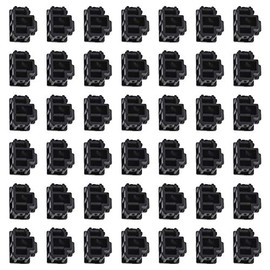 RJ45 12.5 x 10.5 x 6 mm 50pcs PVC Anti Dust Cover Cap Protector Black Ethernet Hub Port Sourcing Map Anti Dust Cover Plug Cap
