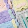 Ribbon wet hair dry hair cap quick drying absorbent head towel / 리본 젖은머리 드라이 헤어캡 빠른건조 흡수력 머리수건