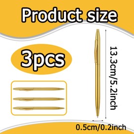 Rwoythk Twist Ballpoint Pens, 3 Pcs Slim Gold Ballpoint Pens,Metallic Retractable Pens Black Ink Gold Pen Metal Pen,for Business Office Students Teachers Wedding Hotel Bank Counter School Supplies