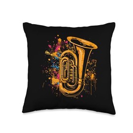 Tuba Streetart Classical Music Throw Pillow
