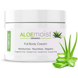 Loción corporal natural de aloe vera, crema hidratante para rostro y cuerpo con gel de aloe vera orgánico, aceite de vitamina E, vitamina C, crema de retinol, manteca de karité; crema hidratante