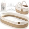 J&JOO Baby Changing Basket includes Diaper Caddy - Breathable &