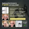 My Two Brows 20 Pairs Medium Brown Temporary Eyebrow Tattoos,