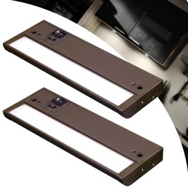 American Lighting LED Undercabinet Light 10 Inch 5CCT Swivel 90+ CRI 385 Lumens Dimmable TRIAC Slim Low Profile Dark Bronze – Energy Star Title 24 Compliant – 5LCS-10-5CCT-DB (2 Pack)