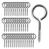Kalekey 2.6inch Screw Eyes Heavy Duty Screws Eye Bolts Stainless